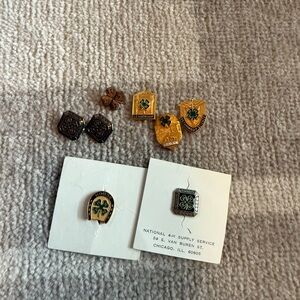 9 Vintage 4H Pins